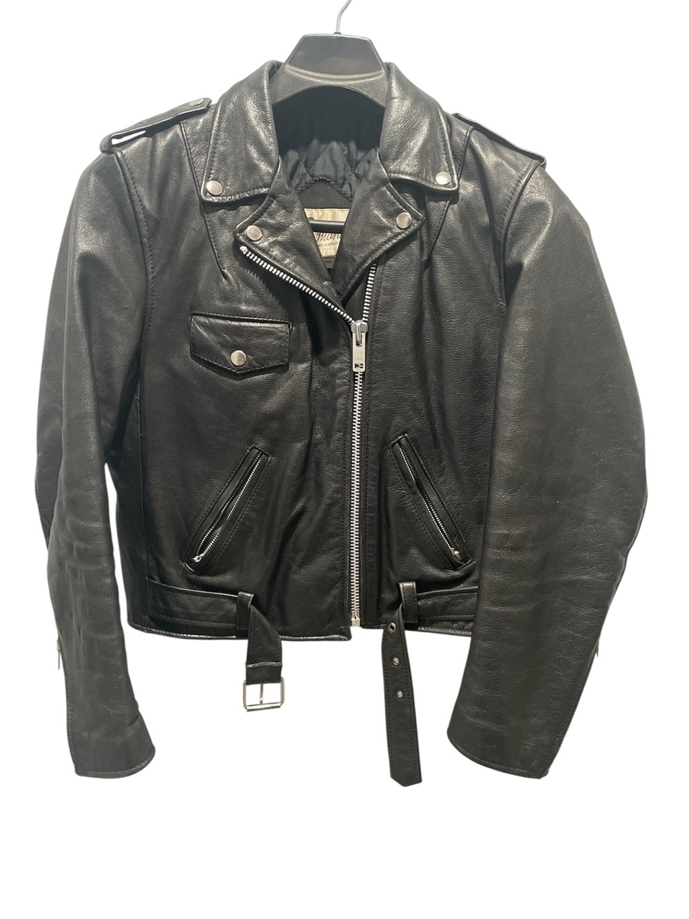Women’s Berman’s Vintage Leather Biker Jacket Size 12